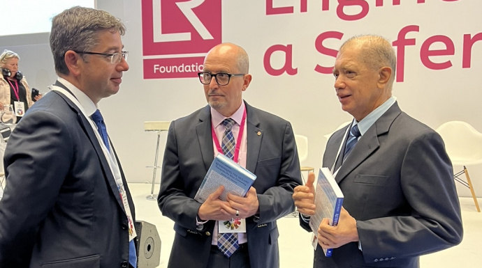 Former President Michel addresses Lloyd’s Foundation Safer World Conference in London.