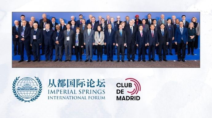 Former President Michel attends the 2024 Imperial Springs International Forum in Madrid, Spain